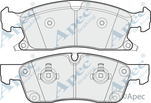 APEC BRAKING Комплект тормозных колодок, дисковый тормоз PAD1770